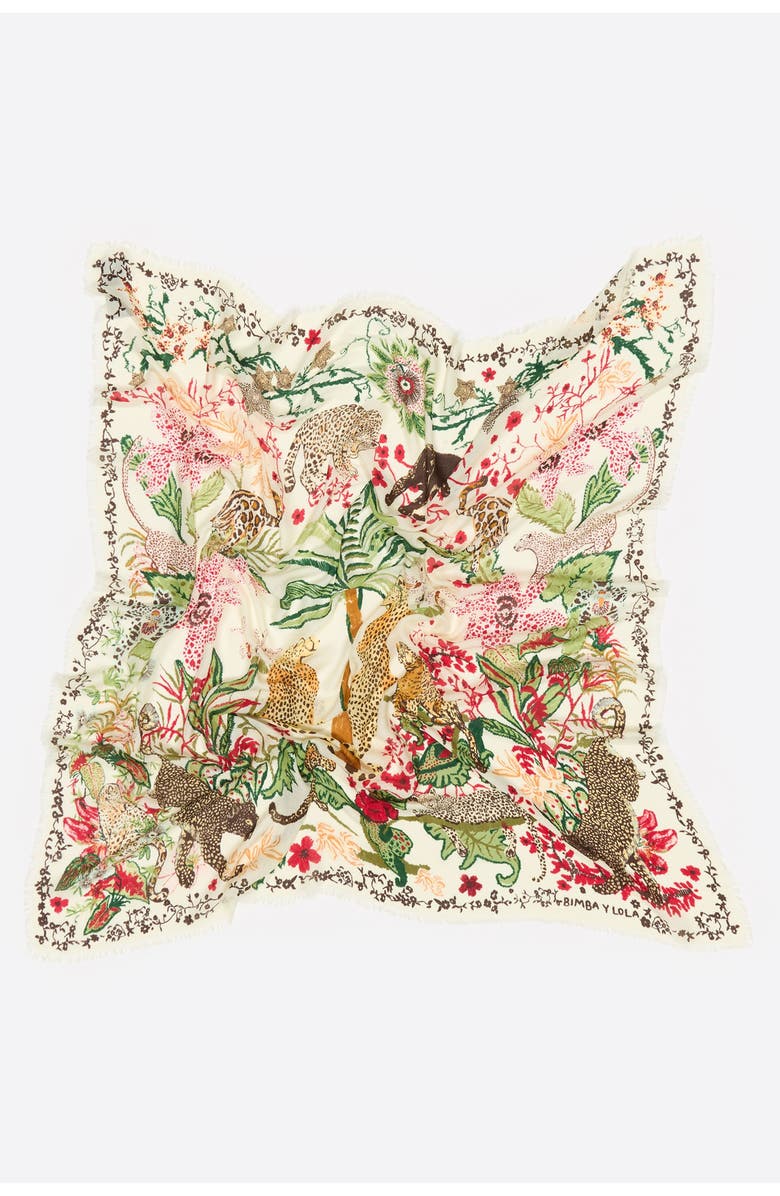 Bimba y Lola Jungle Shawl, Alternate, color, Ivory