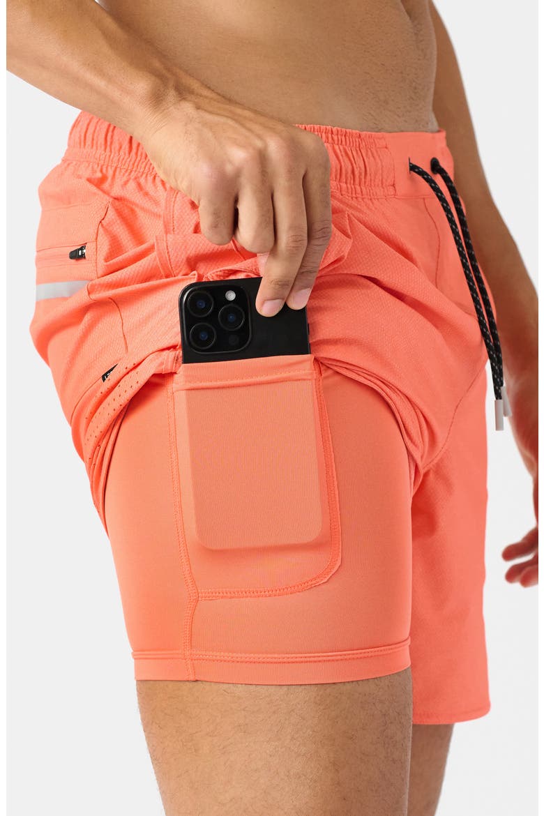 Luka HD 7-Inch Lined Performance Shorts, Alternate, color, SUNRISE