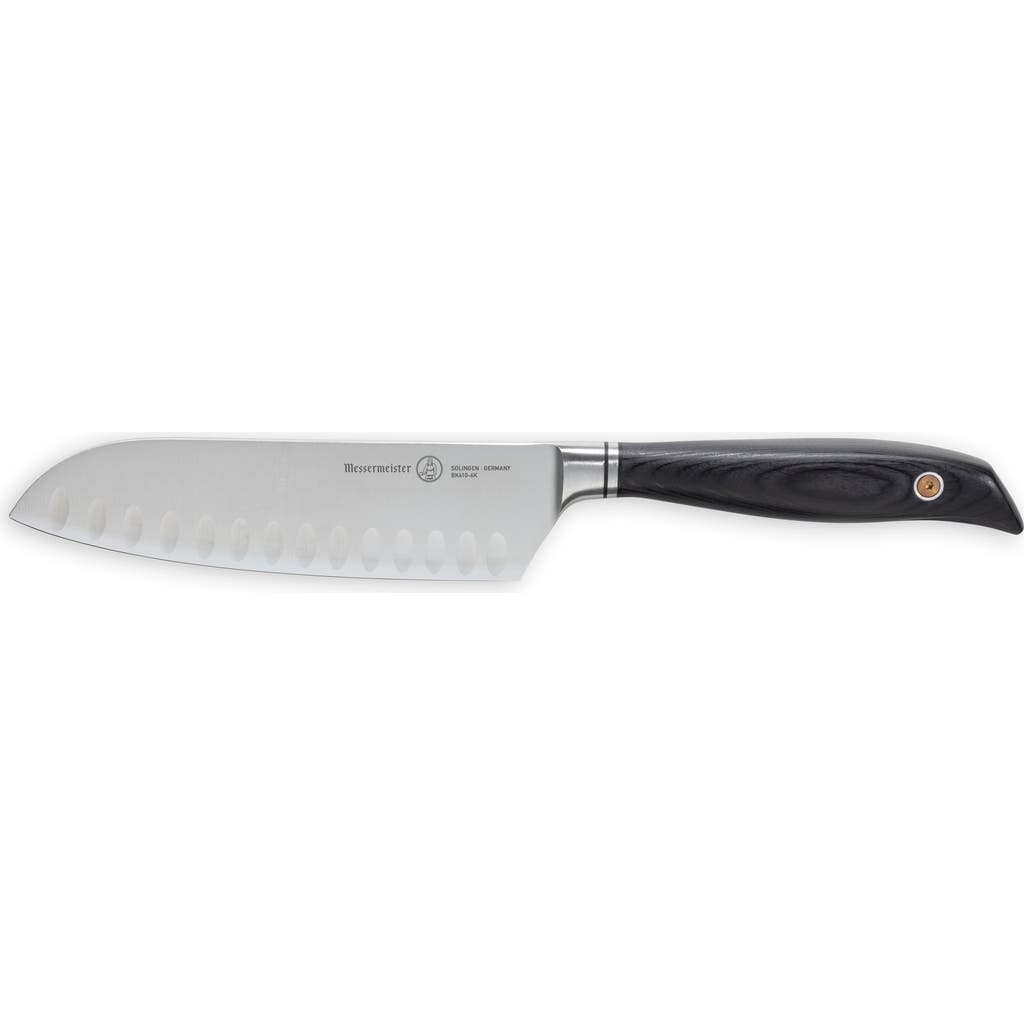 Messermeister Blacksmith Santoku Knife With Kullens 6.5 Inches In Black