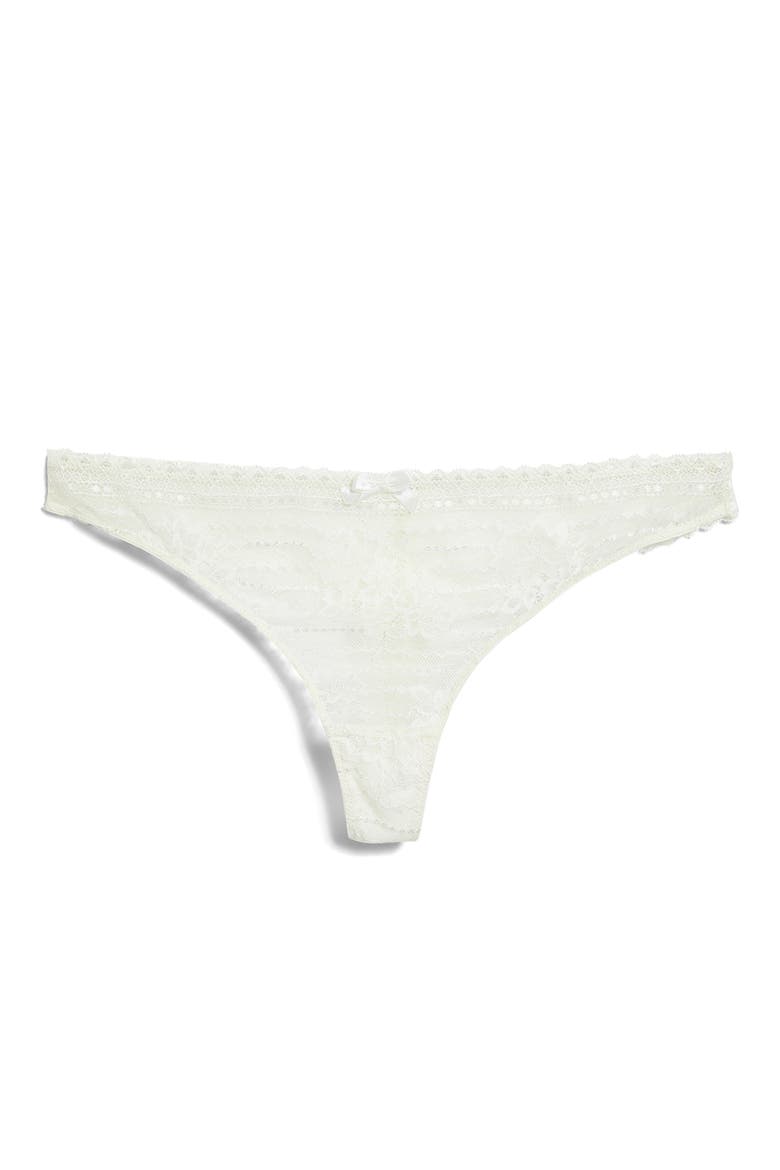 Panama Lace Thong, Alternate, color, ECRU