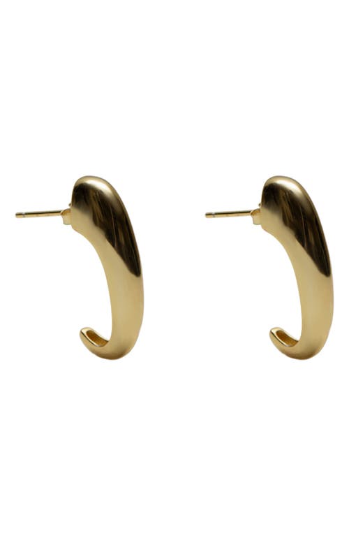 Argento Vivo Sterling Silver C Hoop Earrings