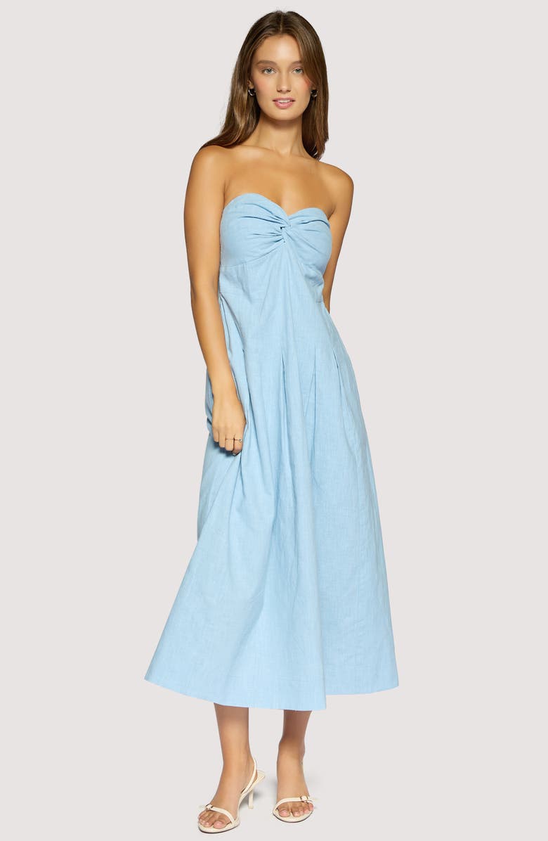 Lost + Wander Coastal Voyage Linen & Cotton Dress, Alternate, color, Light Blue