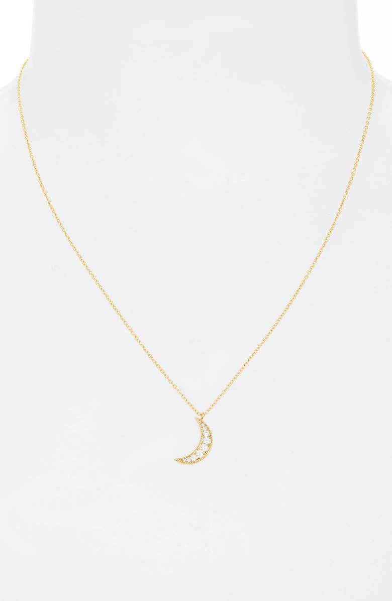 gorjana Luna Crescent Pendant Necklace, Alternate, color,