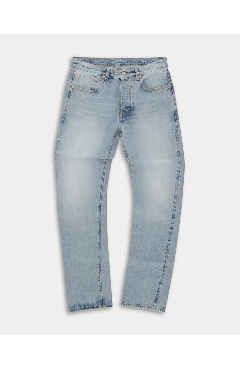Fortela 965 John Japan Selvedge with Matte silver metal rivet Regular Fit Denim Pants, Main, color, Dark Bleach Wash