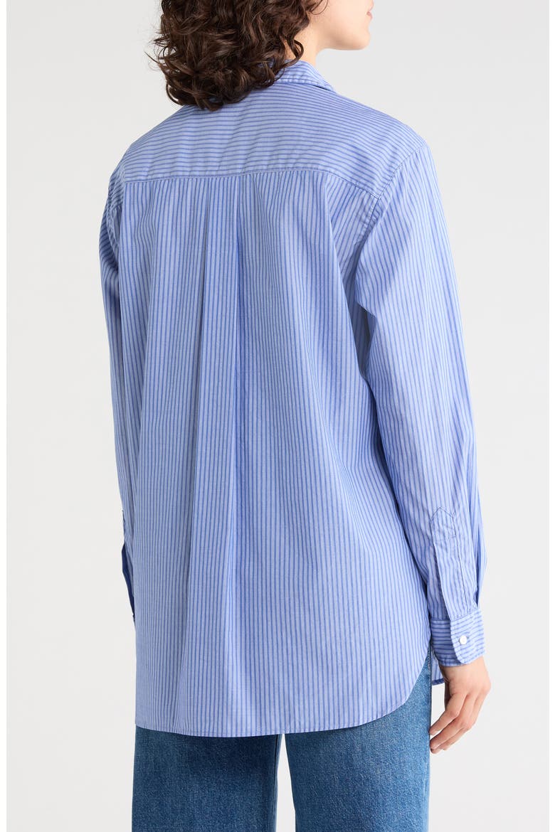 BOYFRIEND BUTTON-UP SHIRT, Alternate, color, BLUE LINEN STRIPE