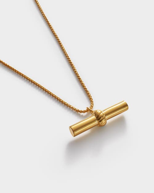 Katie Loxton Themis Waterproof Gold T-bar Necklace In Gold