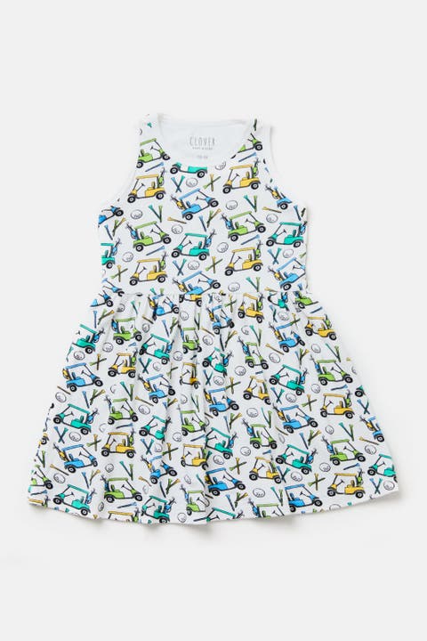 Stretchy Sleeveless Twirl Dress - Golf (Baby)