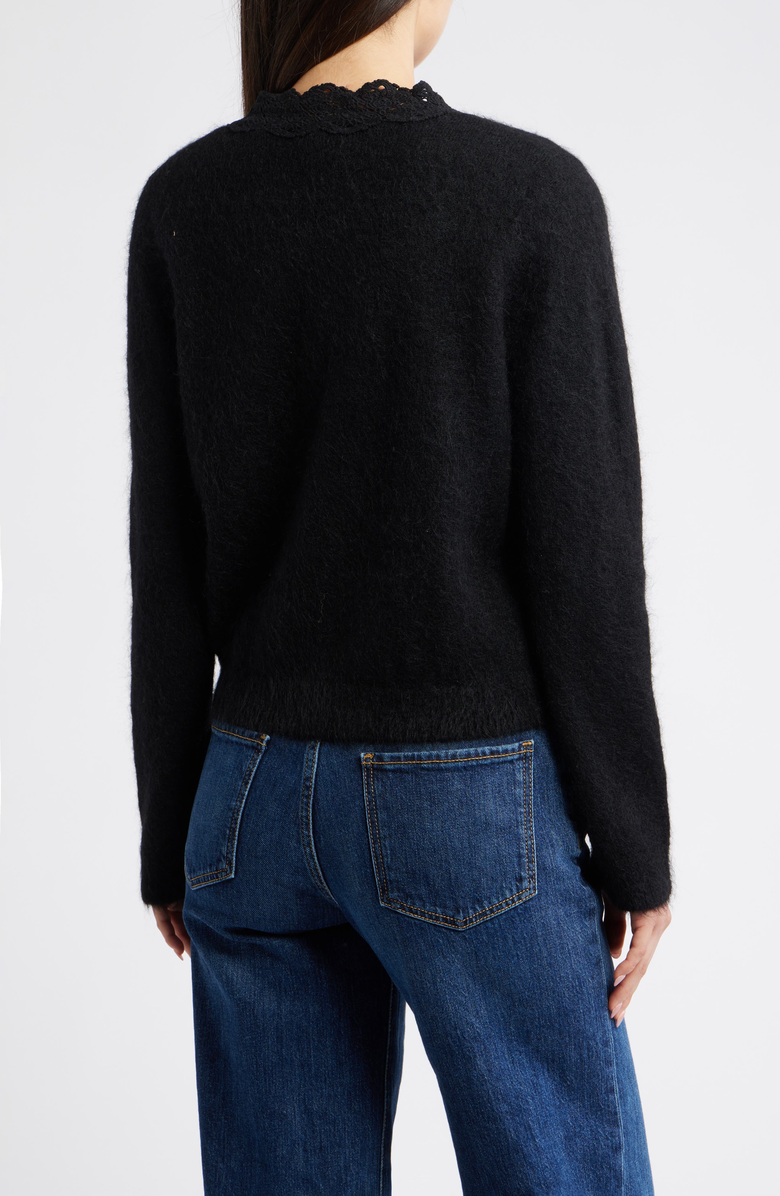 Mer Lace Trim Cardigan - image 2