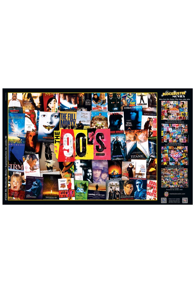 90's Blockbusters 1000 Piece Puzzle, Alternate, color, Multicolor