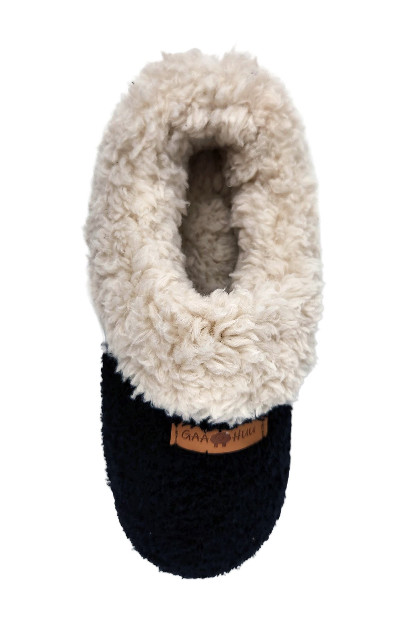 GAAHUU Cozee Faux Shearling Lined Slipper, Alternate, color, Black