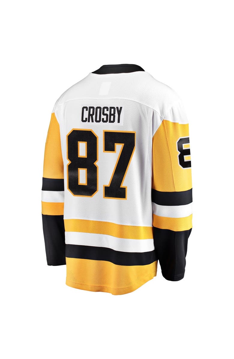 FANATICS Men's Fanatics Sidney Crosby White Pittsburgh Penguins Captain Away Premier Breakaway Player Jersey, Alternate, color,
