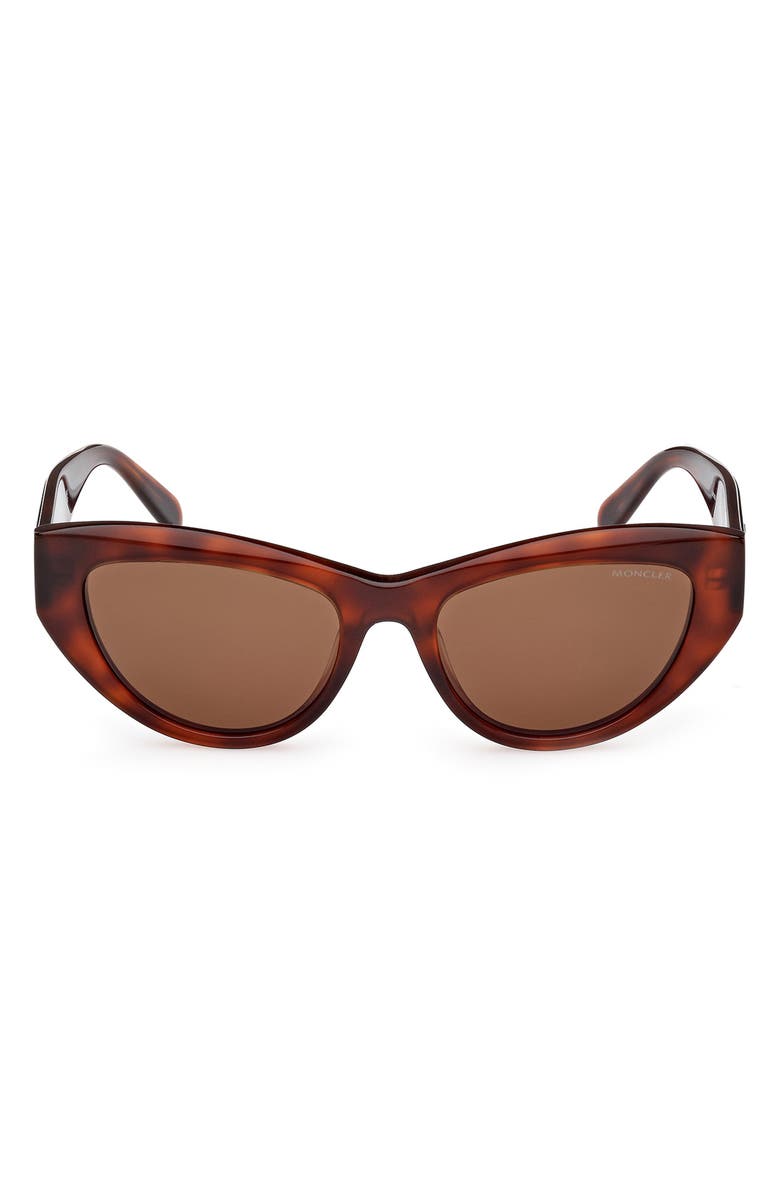 Moncler 53mm Polarized Cat Eye Sunglasses, Main, color, 