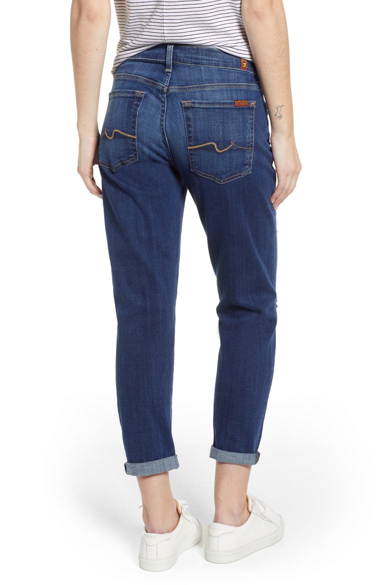 7 For All Mankind® Josefina Boyfriend Jeans, Alternate, color, BROKEN TWILL VANITY W/ DESTROY