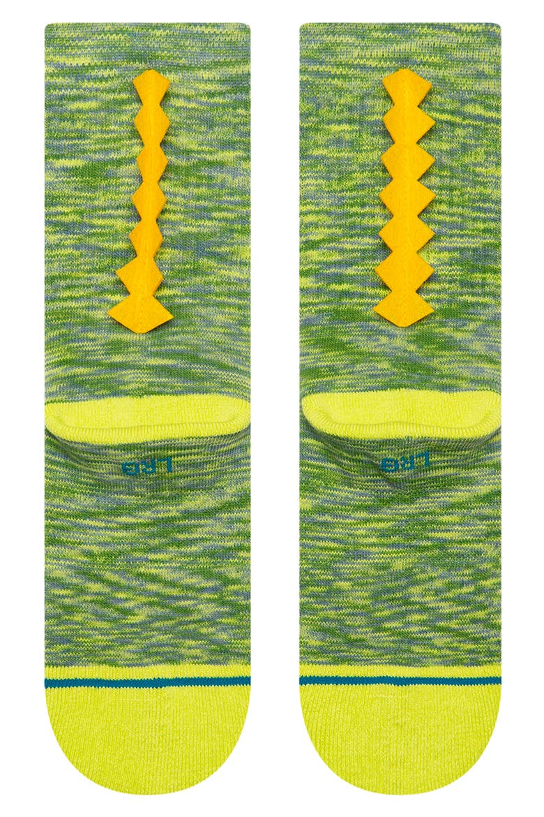 Kids' Spikey Quarter Socks, Alternate, color, GREEN