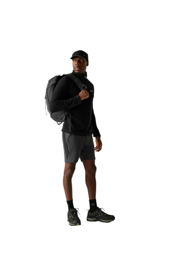 Quarter Zip Fleece Top, Alternate, color, Black