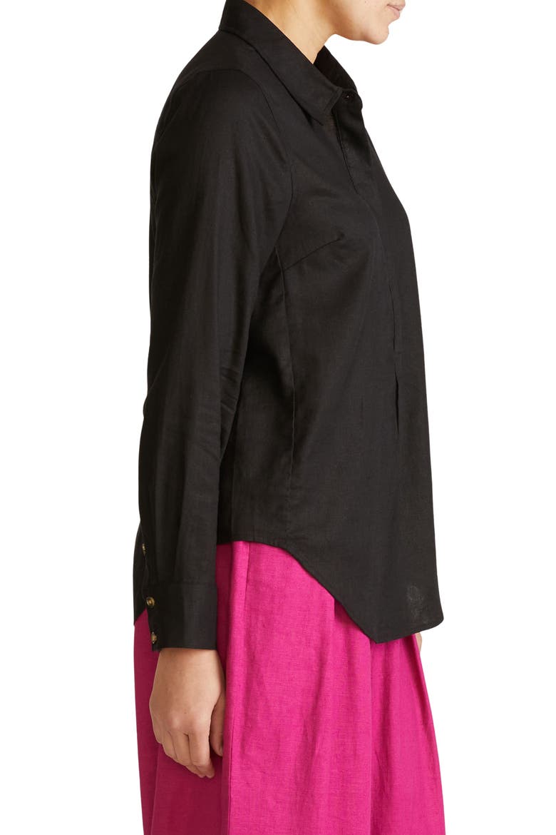 Elbe Stretch Shirt, Alternate, color, BLACK