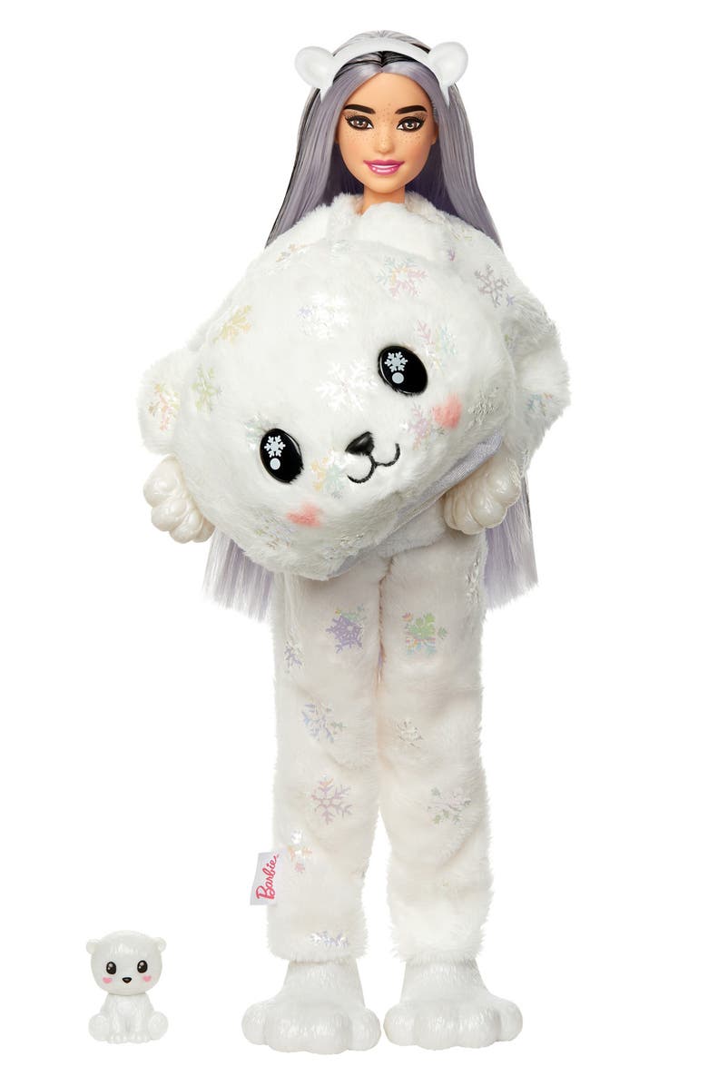 Mattel Barbie<sup>®</sup> Cutie Reveal Snowflake Sparkle Series Doll - Polar Bear, Alternate, color, 