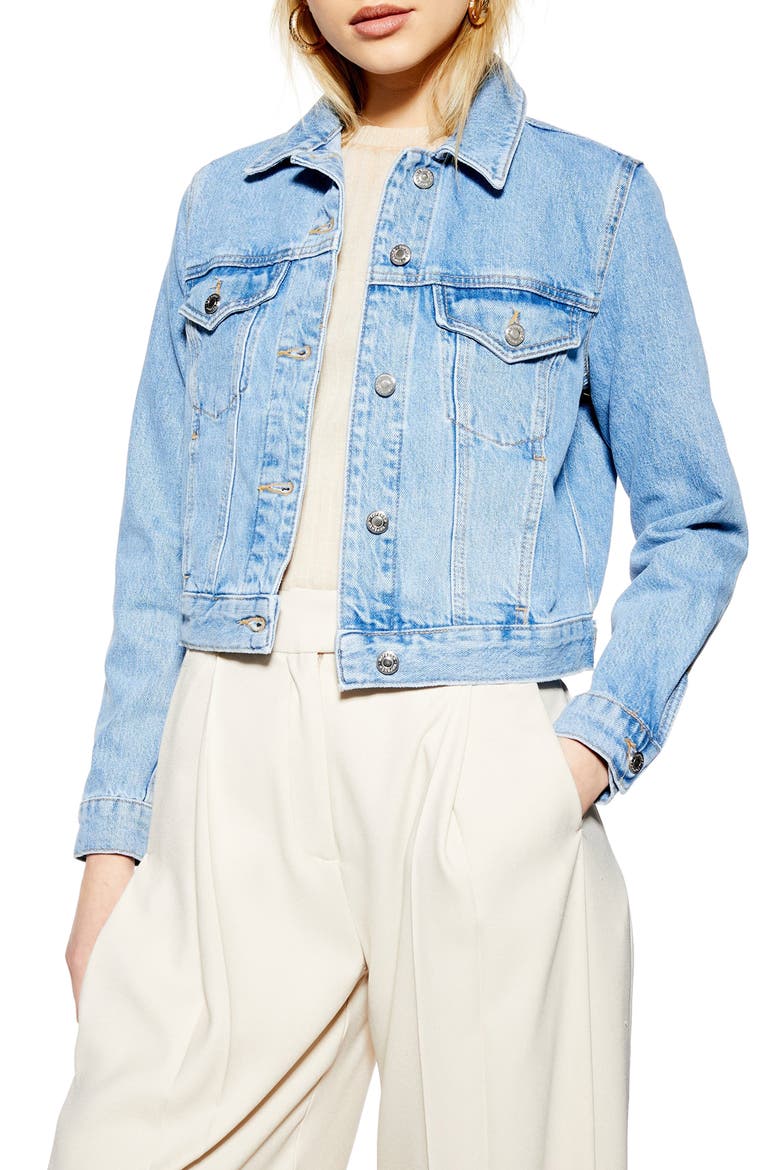 Denim Jacket, Main, color, MID DENIM