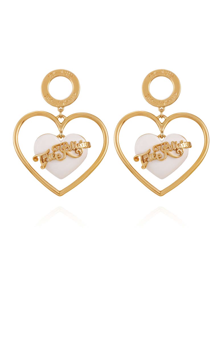 True Religion Heart statement earring, Main, color, 