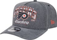 New Era Men's New Era  Charcoal Philadelphia Flyers Throwback Washed A-Frame Pre-Curved 9FIFTY Snapback Hat