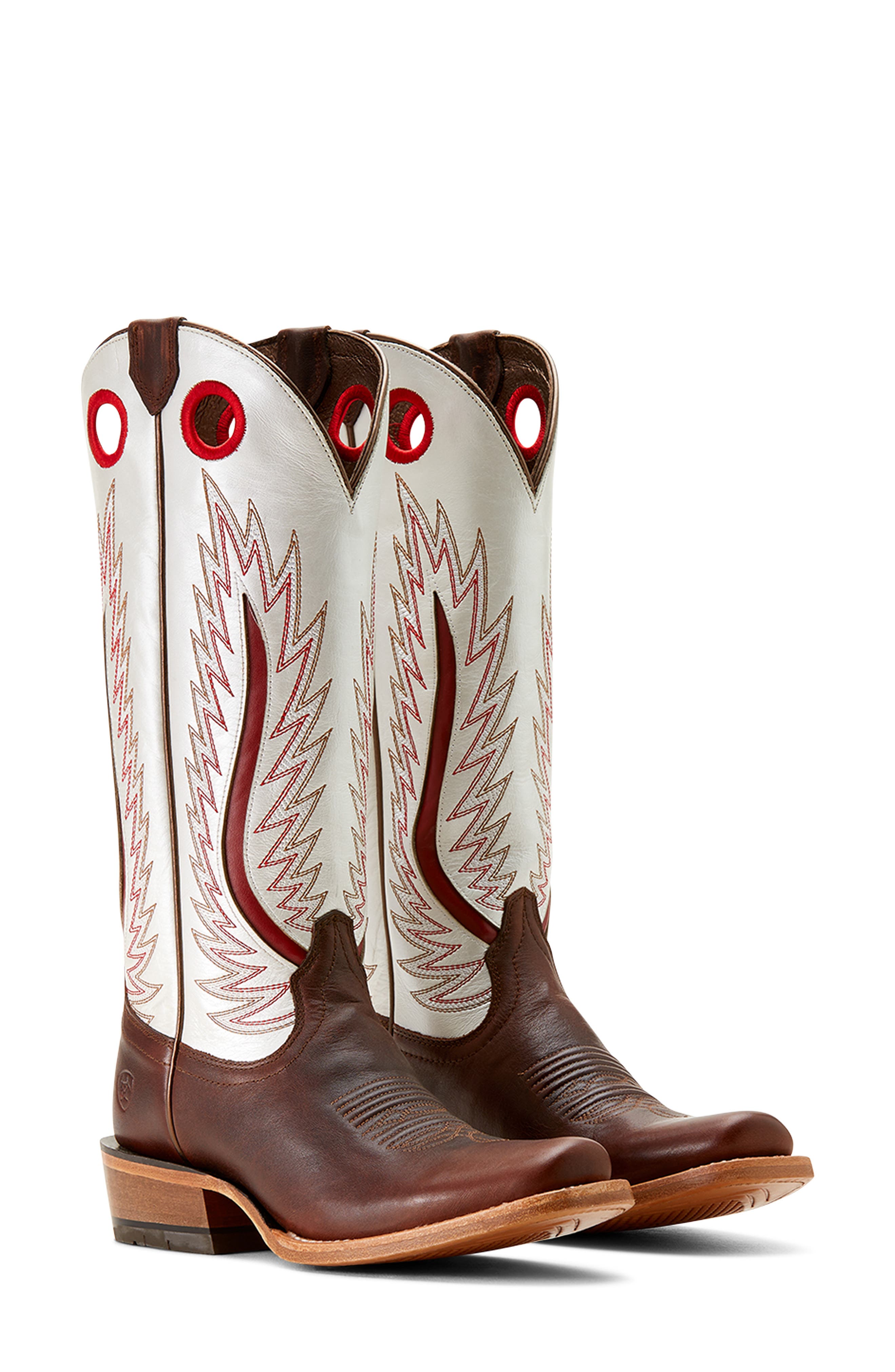 Ariat Futurity Fort Worth Western Boot, Alternate, color, Rich Java/ Pearly White