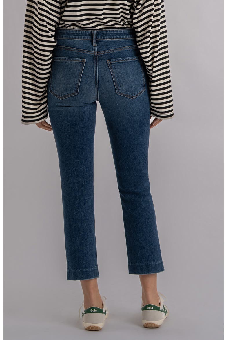 Reese Crop Slim Straight Leg Jeans, Alternate, color, MEDIUM BLUE