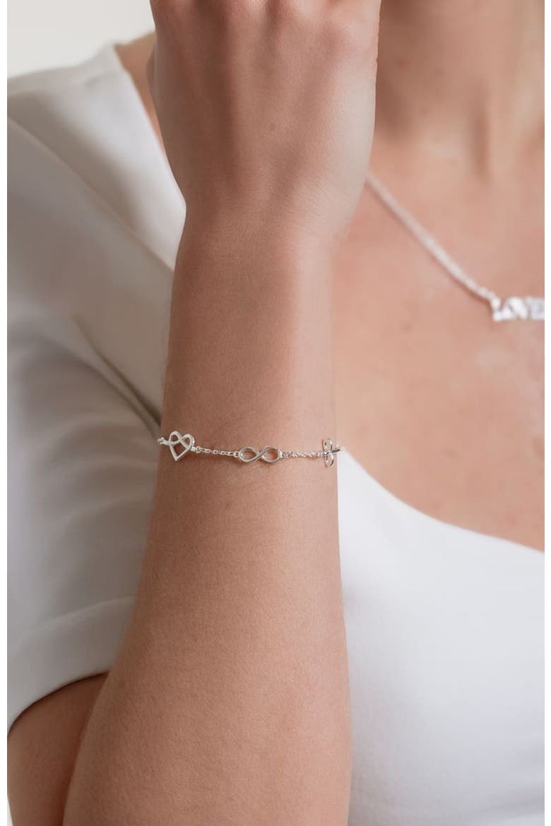 Faith, Hope, Love Bracelet, Alternate, color, Sterling Silver