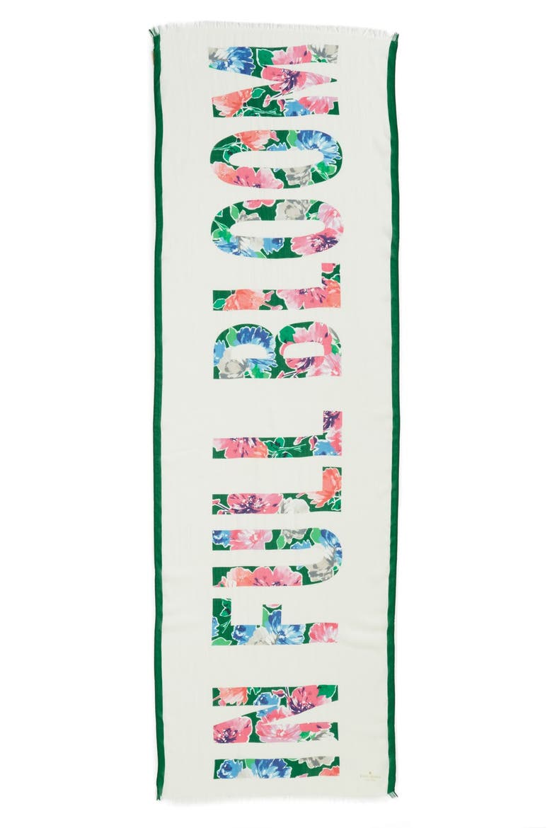 'in full 'bloom' scarf, Alternate, color, CREAM MULTI
