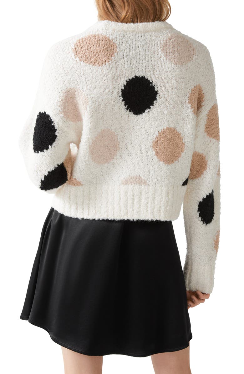 & Other Stories Polka Dot Jacquard Cotton & Wool Blend Sweater, Alternate, color,