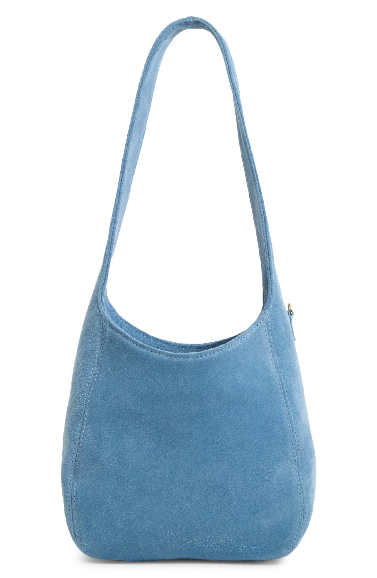Petit Bando Suede Shoulder Bag, Main, color, DUSTY BLUE
