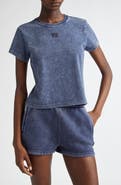 Alexander Wang Puff Logo Shrunken Cotton Jersey T-Shirt