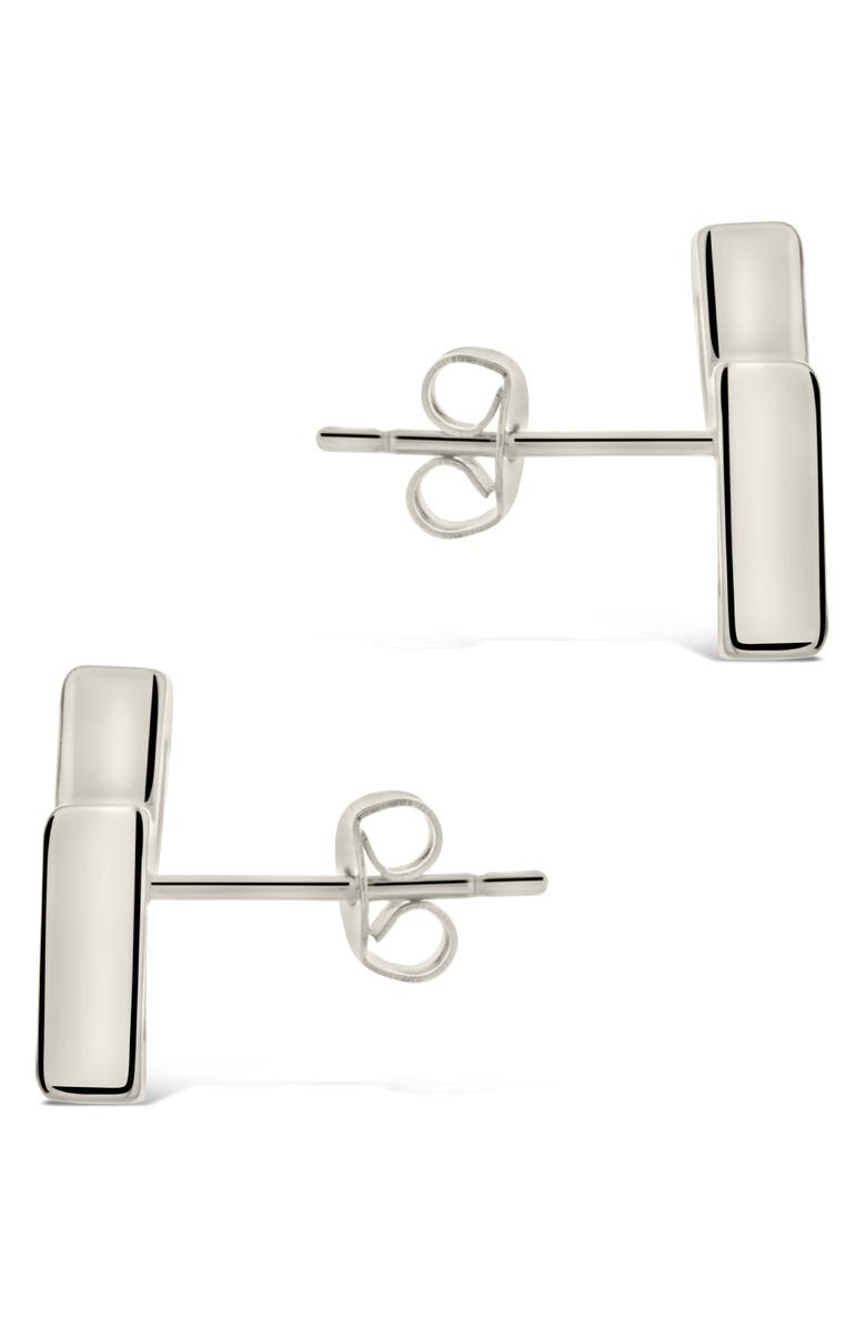 Sterling Forever Colsie Baguette Cubic Zirconia Stud Earrings, Alternate, color,