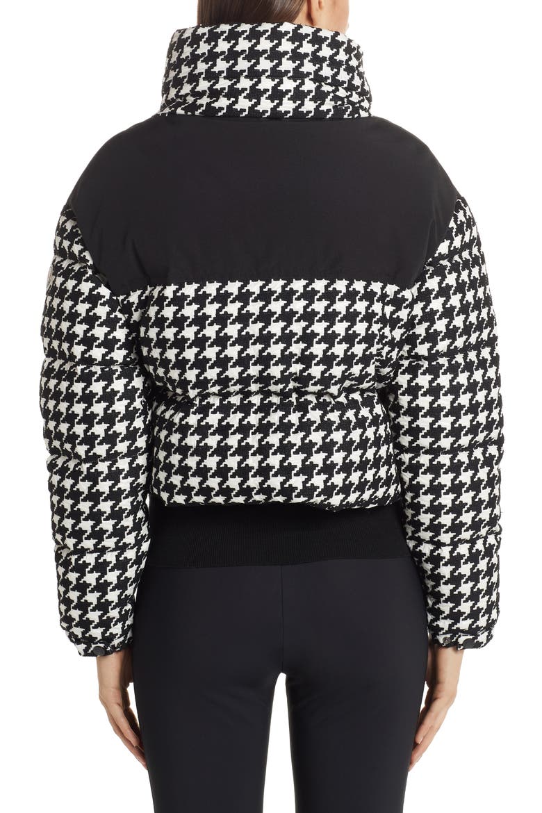 Nil Houndstooth Quilted Down Jacket, Alternate, color, WHITE