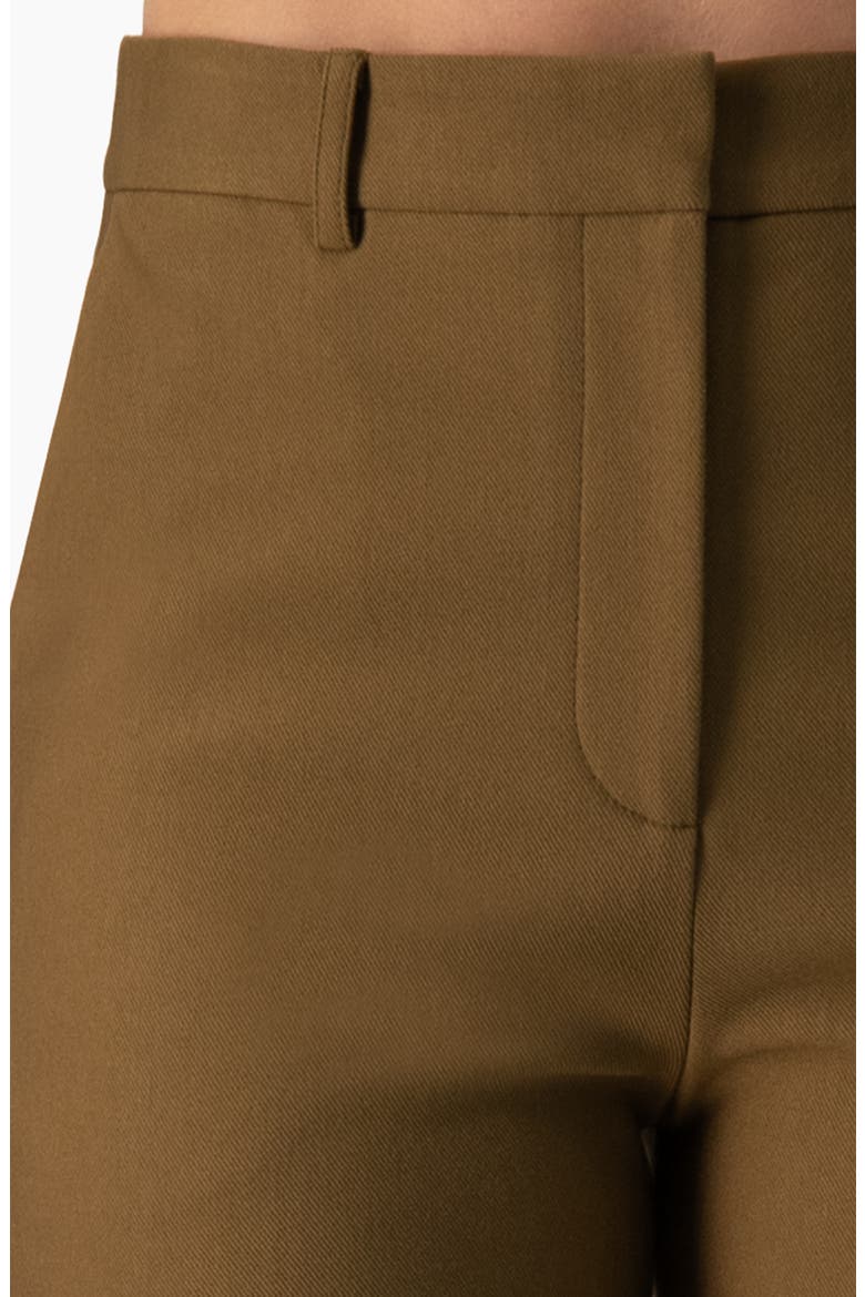 Structured High-Rise Straight-Cut Dress Pants, Alternate, color, Olive Green