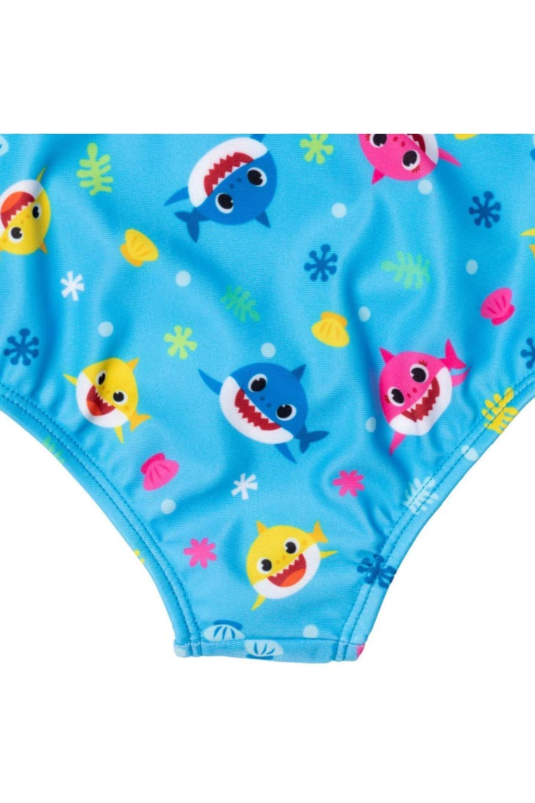 One Piece Bathing Suit, Alternate, color, Light Blue Yellow