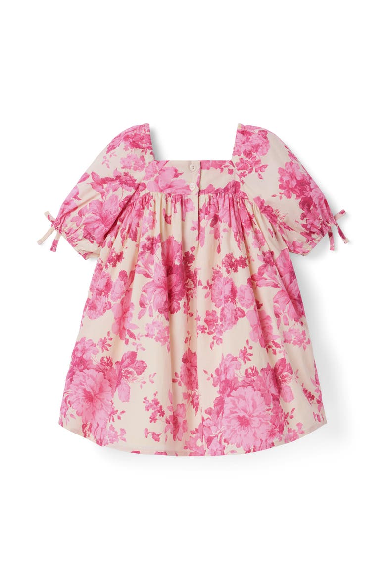Floral Puff Sleeve Dress, Alternate, color, Pink