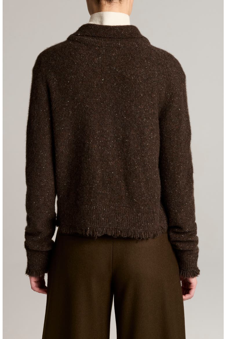 Shrunken Donegal Cashmere Cardigan, Alternate, color, PINEWOOD DONEGAL