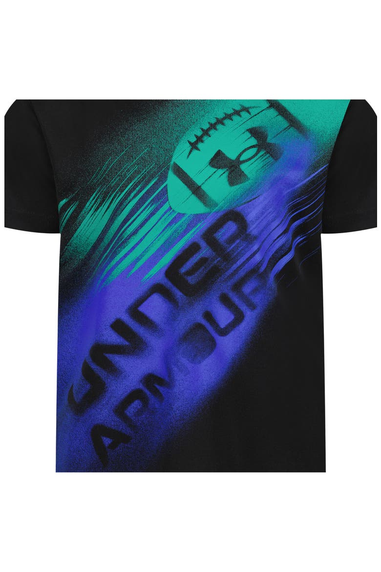 Kids' Football Graphic Performance T-Shirt, Alternate, color, BLACK