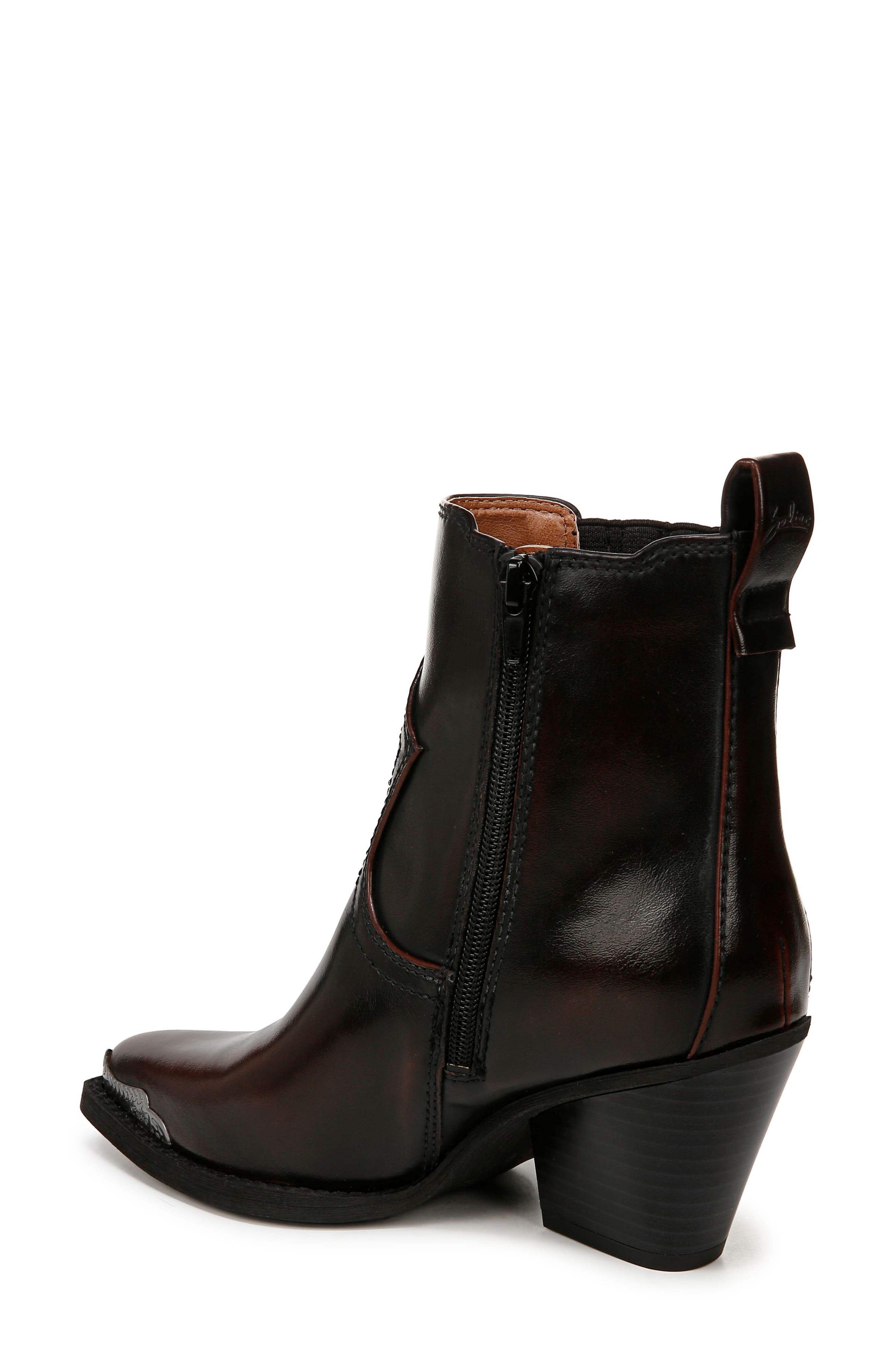 Zodiac Raylin Western Boot, Alternate, color, Mahogany/ Black