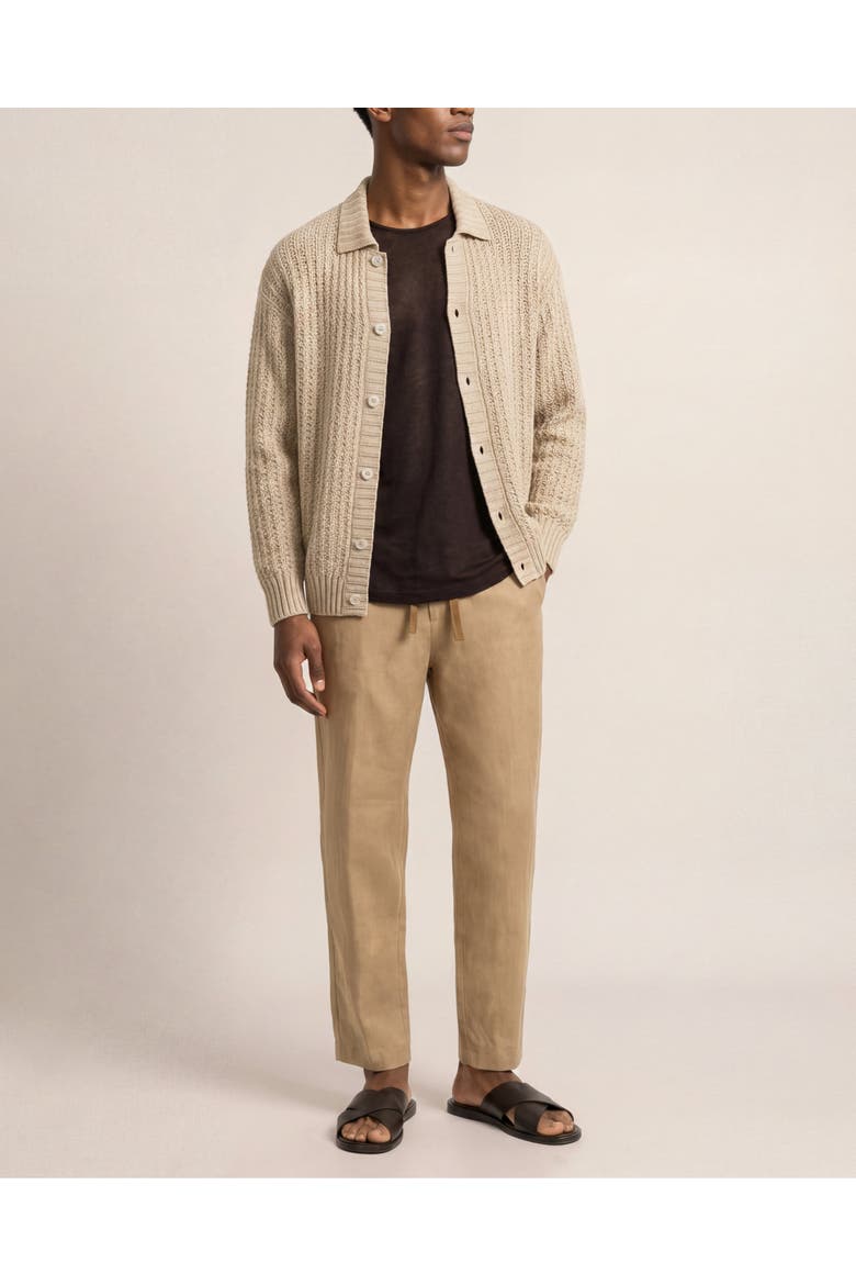 Thomas Relaxed Fit Long Sleeve Knitted Shirt, Main, color, Cashew