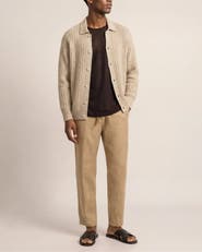 Orlebar Brown Thomas Relaxed Fit Long Sleeve Knitted Shirt