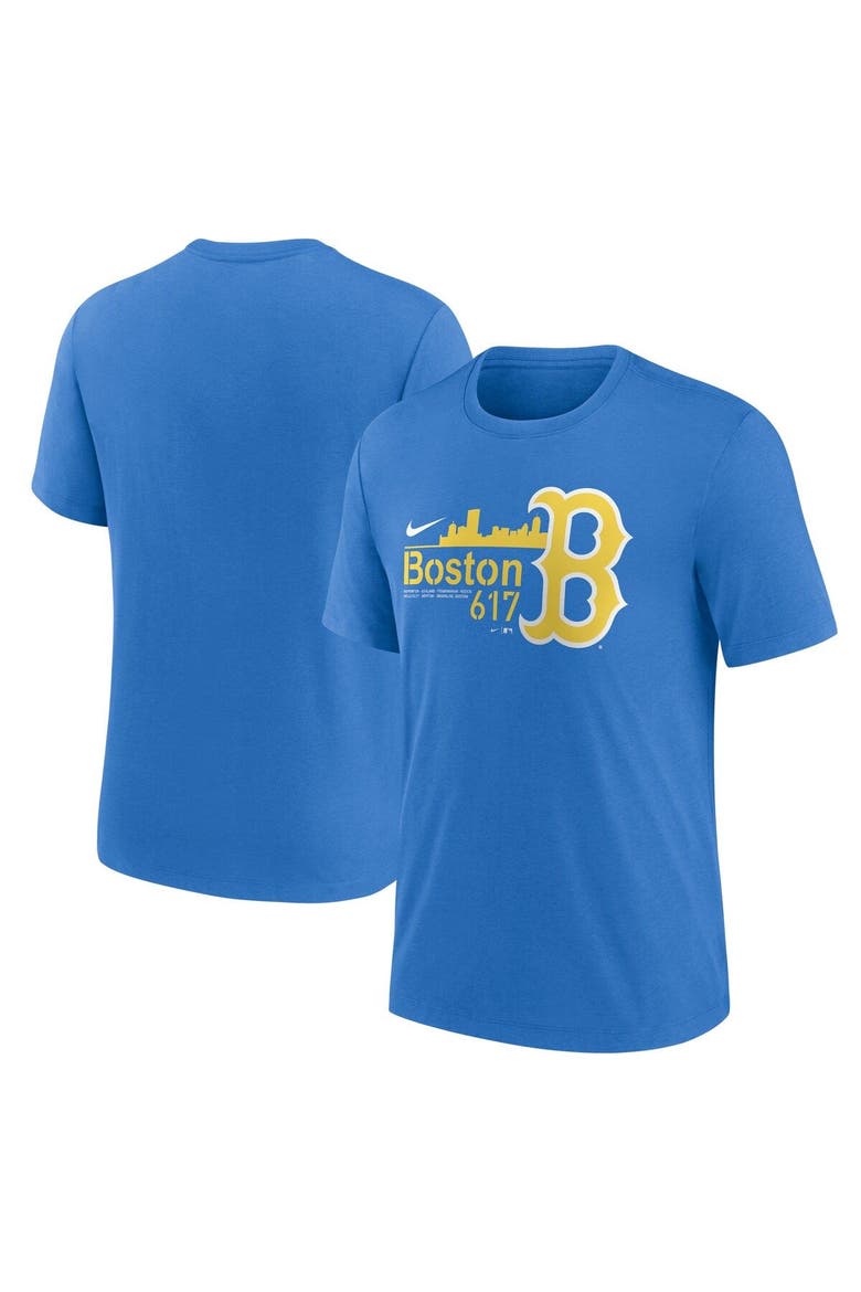 Men's Nike Blue Boston Red Sox City Connect Tri-Blend T-Shirt, Main, color, Blue