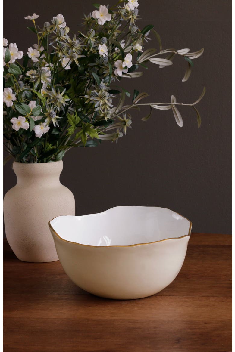 Encanto Osaka Large Bowl, Alternate, color, Cream and White