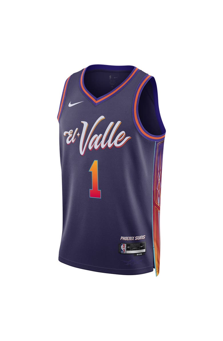 Nike Unisex Nike Devin Booker Purple Phoenix Suns 2023/24 Swingman Jersey - City Edition, Alternate, color,