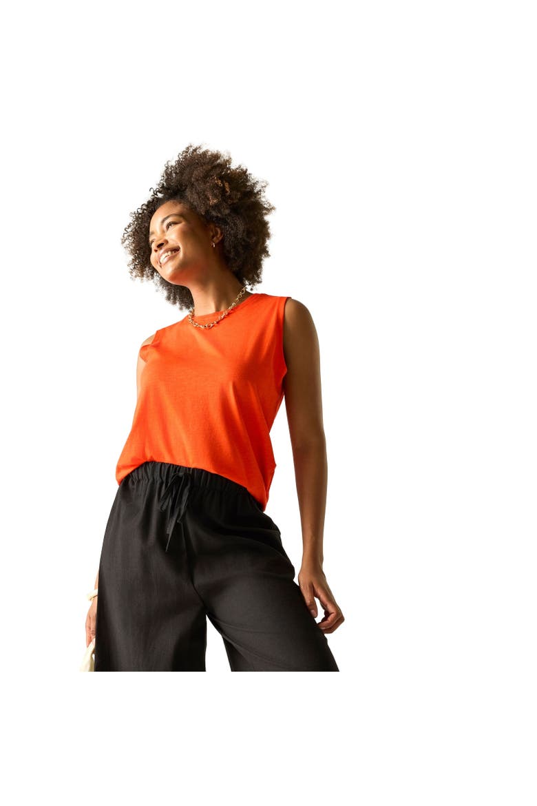 Fariene Sleeveless Top, Alternate, color, Tangerine Tango