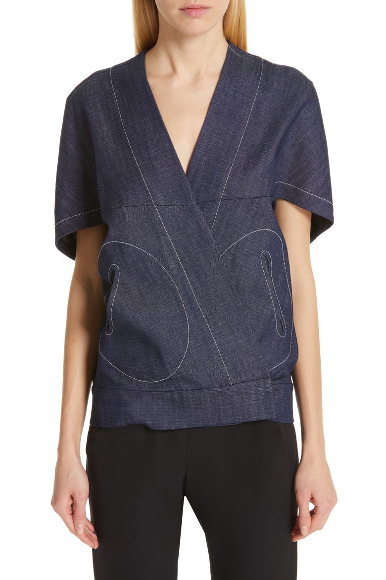 Hex Denim Shrug, Main, color, INDIGO
