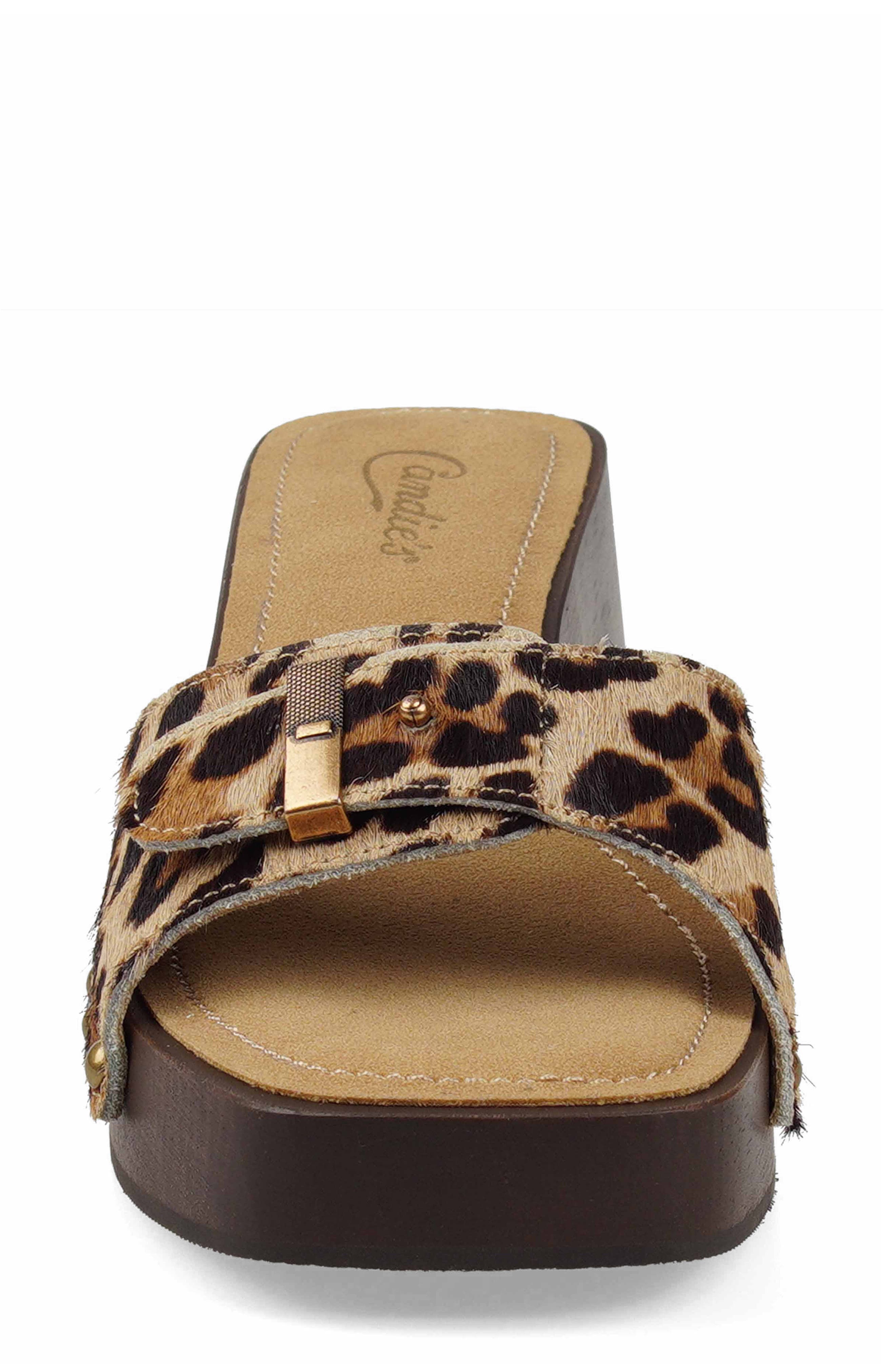 Shanda Platform Slide Sandal, Alternate, color, LEOPARD TAN