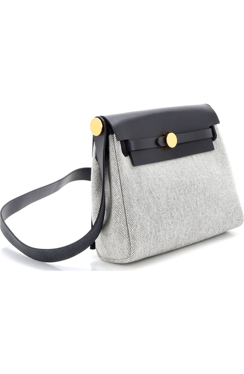 Pre-Owned Hermes Herbag Zip Toile and Leather 20, Alternate, color, Noir