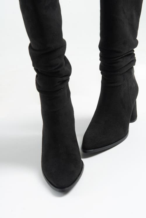 Prologue Shoes Vianella Block Heel Knee High Boot In Animal Print