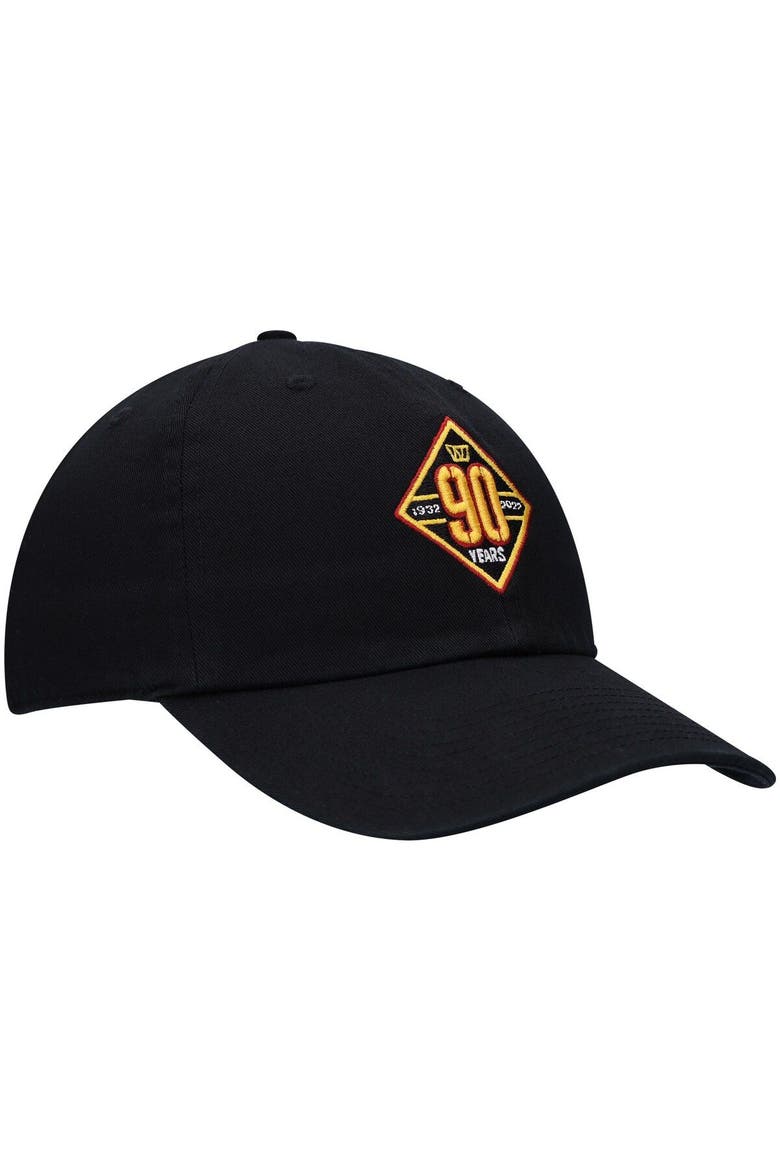 Men's '47  Black Washington Commanders 90th Season Clean Up Adjustable Hat, Alternate, color, Black